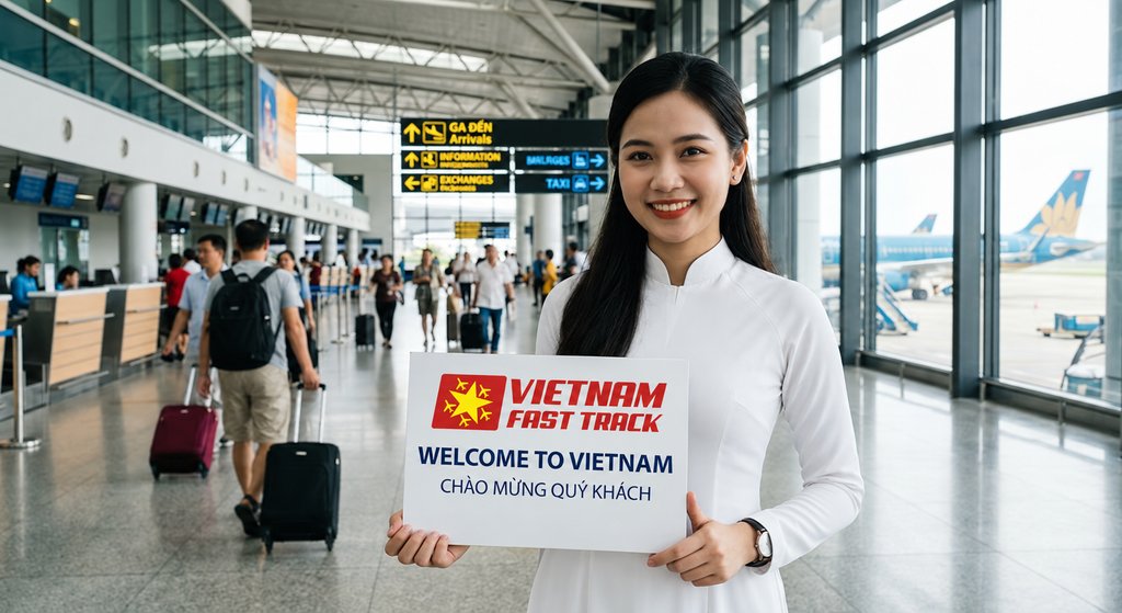 VIP passenger assistance at an airport in Vietnam